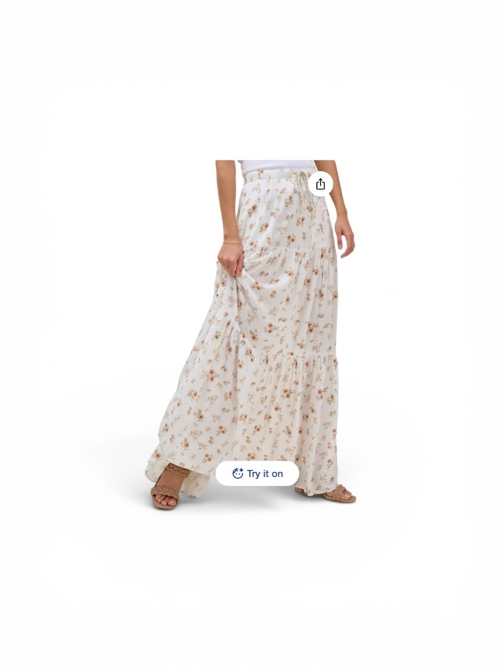 Mary Lawless Lee X Splendid Floral Maxi Tiered Skirt. Large, NWT - Picture 2 of 8